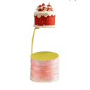 LemonRoad 2 Piece Gold Floating Cake Stand Spacer Separator, 6" 8" 12" Tiered Wedding Cake Stand Round Dessert Display for Birthday Centerpiece Anniversary Party Table Display Decoration(Classic)