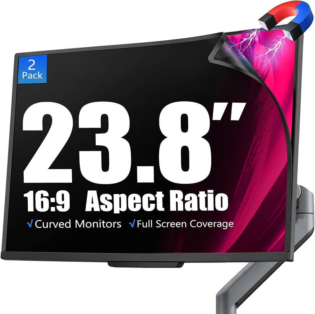 [2 Pack Magnetic Computer Privacy Screen for 23.8 Inch Monitor