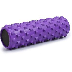 Prosource Sports Medicine Foam Roller 13" X 6" With Grid For Deep-Tissue Massage And Trigger-Point Muscle Therapy, Purple