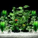 14 Pcs Aquarium Decorations Fish Tank Artificial Plastic Plants Silk Aquarium Plants Aquatic Water Grass Foreground Decor for Fish Tank Decoration