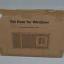 Ventilated Pet Door for Window, Fits 32"-38" Width Window, 2-Min Install | Aluminum Frame + Stainless Steel Mesh | Breathable Bug-Proof | Magnetic Closure Window Cat Door, Cat Door for Window Insert