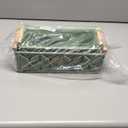 HOSROOME Macrame Boho Decor Baskets for Organizing Woven Decorative Basket for Countertop Toilet Paper Basket for Tank Top for Home Decor Bedroom Nursery Livingroom Entryway (Set of 2,Green)