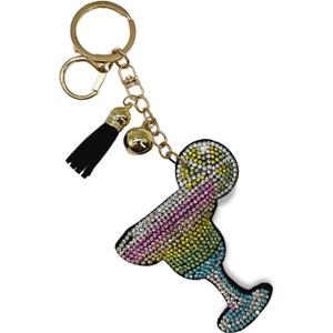 3 x Sparkling Keychains Bag Charms for Women Girls, Crystal Bling Rhinestone Key Ring Car Fob, Backpack Handbag Accessories