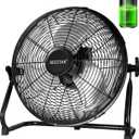 BEESTAR Rechargeable Floor Fan, 12-Speed Battery Operated, 15600mAh, 48-Hour Runtime, 360 Tilt, Metal Blade (16 INCH)