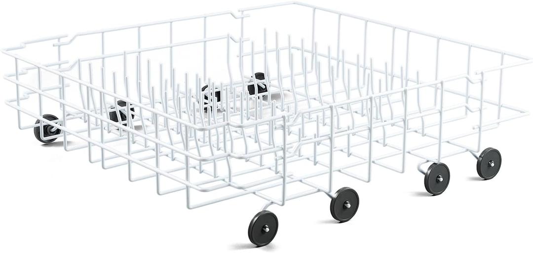 808602302 5304535768 Dishwasher Rack Replacement Parts for Frigidaire Lower Dish Rack Dishwasher Wheels Rollers Frigidaire Kenmore FFBD2411NS3A LFBD2409LF3C FGBD2431KF1 Bottom Dishrack Assembly 1 Pcs