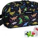 Cerbonny Freezable Cooler Bag for Work/School Travel - Mini Insulated Bag Fit For Yogurt (Black Dinosaur)