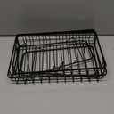 Fruit Basket for Kitchen Counter - 2-Tier Fruit Bowl with Removable Banana Hanger & Handles, Rustproof Fruit Holder for Kitchen, Living Room, Bathroom, 13.4"8.7"11.7", Black