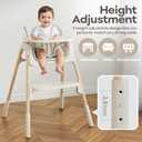 Mloong High Chair for Babies and Toddlers - Adjustable 4-in-1 Baby High Chairs with Dishwasher Tray, Easy Clean Highchair, Beige