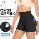 Werena Seamless Shaping Boyshorts Panties for Women Slip Shorts Under Dress Shapewear Shorts Tummy Control Underwear (Black, M)