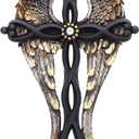 Top Brass Angel Wings Wall Cross - Spiritual Jesus Art Sculpture