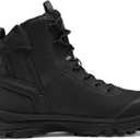 Coostar Tactical Boots for Men Lightweight Military Combat Boot Side Zipper Motorcycle Hiking Work Boots Waterproof 8 Inches, Size 12 Wide