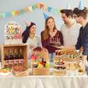 8-Pack Pine Wood Buffet Risers, Multi-Size Nesting Cube Food Display Stands for Buffet Table & Catering, Hollow Bottoms Food Risers for Multi-Level Buffet Presentation