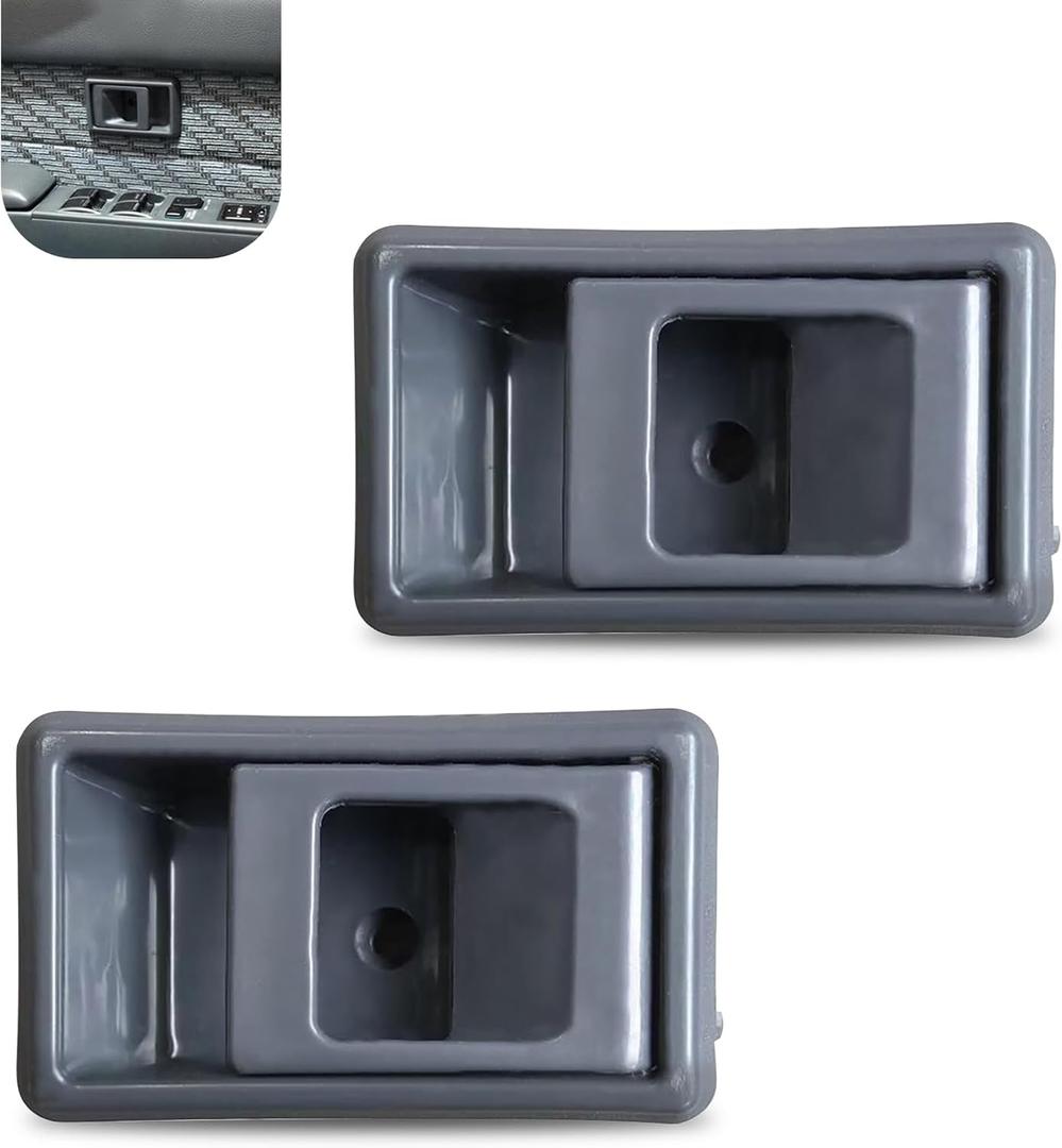 SLIMI 2 PCS Automotive Interior Handles, ABS Plastic Left and Right Door Interior Handles, Replacement OEM Number 69206-04010 69205-04010, Compatible with Hilux (Black)