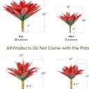 Velener Fall Fake Agave Artificial Plant, Red Fake Succulent Plant for Room Decor, Unpotted Faux Agave Stems Plant for Fall Outdoor/Indoor Decor, 28 inches, Set of 2