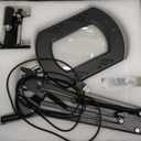 10X 30X Magnifying Glass with Light, Magnifying Lamp with Real Glass Square Lens, Stepless Dimming & 5 Color Modes, Magnifying Glass for Close Work, Crafts, Sewing, Repair & Reading