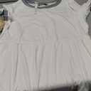 Merokeety White Dress with Black and White Stripes Size XL