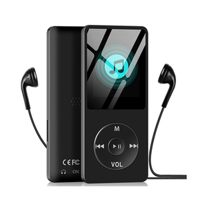 MP3 Player with Bluetooth 5.0, 1.8 inch Screen Portable Music Player with HD Speaker, HiFi Music Supports FM Radio, Voice Recorder, Supports Expanded Up to 128GB(Black, 32GB)