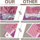 72x43inch Pink Dog Paw Logo Birthday Backdrop for Boy Girls Cartoon Party Decorations Photography Background Photo Banner Booth Props