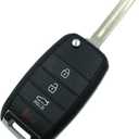 Replacement Key Fob Shell Case for Kia Soul Sorento Sportage Rio Forte Optima Carens Picanto 4 Buttons Keyless Entry Remote Car Key Fob Cover Casing with Uncut Blade Blank