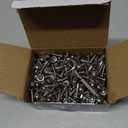 Wensilon (200Pcs)#81 for Sheet Metal Self-Tapping Screws 410 Black Stainless Steel Truss Head High-Strength Quick Tapping (#8X1")