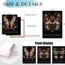 3pcs framed William Morris Wall Art Retro Insect Canvas Pictures Bee Butterfly Dragonfly Posters Prints, Botanical Nature Flower Wall Decor Paintings for Living Room Bedroom Bathroom (12x16, Black)