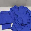 Salimdy Sexy 2 Piece Outfits for Women Long Sleeve Solid Blazer with Pants Casual Elegant Business Suit Sets (Blue)