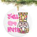 Nutcracker Christmas Ornaments for Christmas Tree Small Nut Cracker Ornament Ceramic Hanging Decorations Pink Nutcracker Ornaments for Holiday Xmas Decor Gift Exchanges Party Supplies(nuts1)