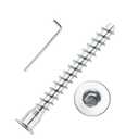 Confirmat Screws, 100 PCs M6.3 x 40mm, Hex Socket Drive Countersunk Self-Tapping Furniture Connecting Screw Set Carbon Steel Zinc Plated (Silver)