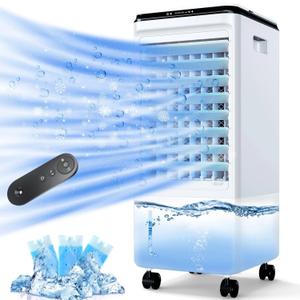 Portable Air Conditioners, Evaporative Air Cooler w/7H Timer for Auto-Off, 4 Modes & 3 Speeds