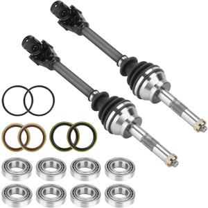 Front CV Axle Shaft & Wheel Bearing Kit for Polaris Sportsman 325 400 500 1997-2004, Scrambler 400 500 1997-2003, Magnum 325 425 500 1997-2002, Replace # 1380063 1380066 2200960 2200961