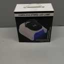 M - GlowPro Professional Hybrid 86W Wireless Rechargeable UV LED Nail Curing Lamp Cordless Nail Dryer for Gel Nails, Manicure, Pedicure (Black & White)