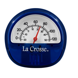 La Crosse 104-106BL Blue Analog Thermometer with Magnetic Back (2 Packs)