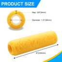 Great Andrew 18 PCS Paint Roller Covers 9 Inch, 3/8-Inch Nap Paint Roller Kit Dense Fibers for Painting Semi-Smooth Textured Surfaces Fit 9" Paint Roller Frame