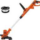 BLACK+DECKER Weed Wacker with Auto Feed, 14-Inch 2 in 1 String Trimmer Lawn Edger, Powerful 6.5-Amp Lightweight Electric Weed Eater (BESTA510)