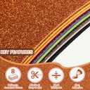 3 x 8 Pack Glitter Foam Sheets Craft 8 x 12 inch, 8 Colors Sparkles Foam Paper for Art Crafts Projects, Classrooms Scrapbook Gift DIY Cutters Card Party Decoration (Halloween)