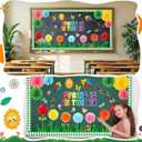 Spring Bulletin Board Decorations Set March Flowers Bulletin Board with 3D Paper Floral Cutouts Classroom Decorations Back to School Wall Decor Party Favor(Spring is in The Air)