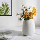 White Vases, Minimalist vase,Ceramic Vase,Modern Flower vase, Home Decor vases, Fits Everywhere, Best Decoration for Christmas, Mother's Day and Other Festivals, 5.9 Inch.(ZJ White)