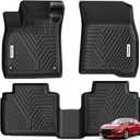 YITAMOTOR Floor Mats Compatible with Honda Accord 2023 2024 2025 2026 (Gasoline & Hybrid), All-Weather Custom Fit Car TPE Floor Mats & Cargo Trunk Liners Accessories, 1st & 2nd Row, Black