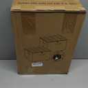 Shoe Organizer for Closet, 2 Pack Shoe Storage Organizer with Wheels and Adjustable Dividers, Stackable Shoe Storage Box with Clear Cover, Foldable Closet Shoe Organizer Fits up to 16-32 Pairs, Beige