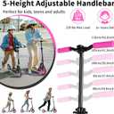 BELEEV V8 Scooters for Kids Ages 6+ with Light-Up Deck, 2 Wheel Folding Scooter for Adults Teens, 4 Adjustable Height, Lightweight Sport Commuter Scooter, Sturdy Frame, Max Load 220 lbs