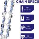 4 Pack 16 Inch Chainsaw Chain 3/8" LP Pitch .043'' Gauge 55 Drive Links fits Stihl MS170, MS171, MS180c and more