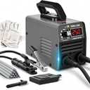 Super Mini Stick Welder Machine,110V 250A ARC Portable MMA Welding Machine for Beginners,Welding Machine with 10pcs Welding Rod Tools,IGBT Inverter Welder,Hot Start Arc Force Anti-stick (Gray)