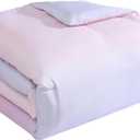 Betsey Johnson - Comforter Set, Super Soft Bedding with Matching Sham & Sheets, Includes Bonus Pillowcase & Reversible Plush Throw (Ombre Purple, Full)