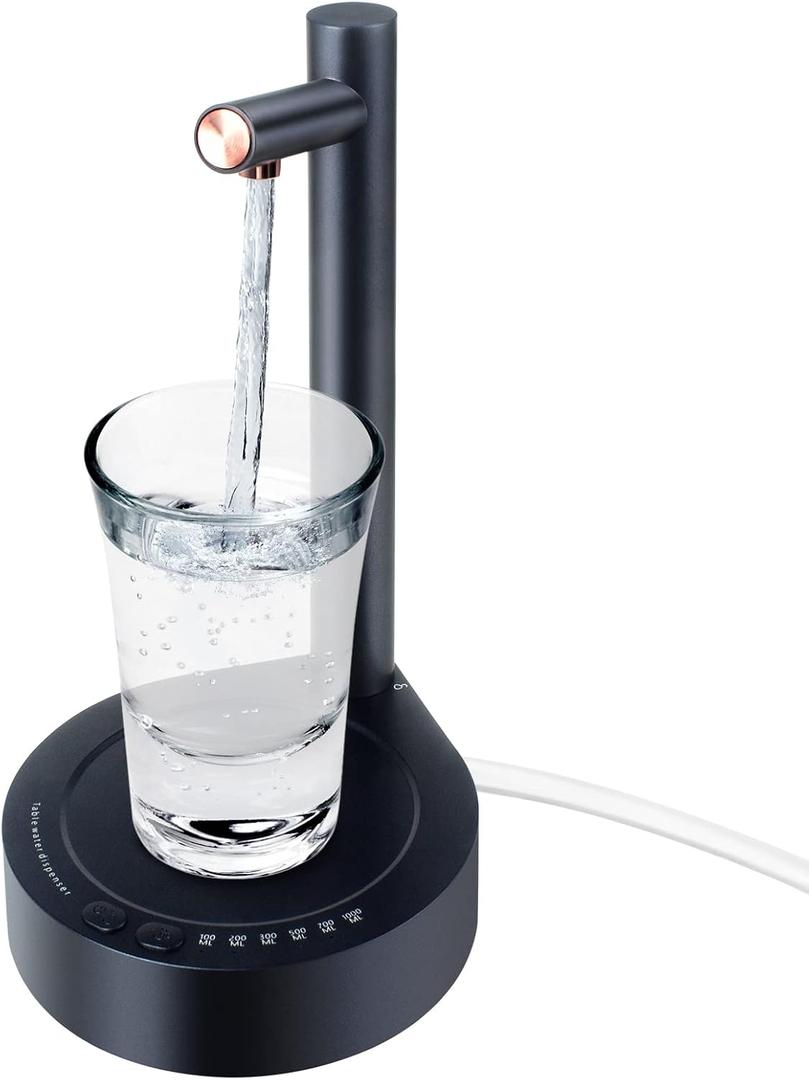 Desktop Water Bottle Dispenser, Keweis Portable Electric Water Bottle Pump Countertop for 5 Gallon & Universal Bottles, USB Charging Automatic Water Jug Dispenser for Bedside, Home, Office, Outdoor