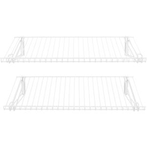 Rubbermaid Configurations 26" Shelving Kit, Set of 2 Shelves, White, Expandable, Organization for Home/Laundry/Bathroom/Mudroom/Pantry/Linen Closet/Garage