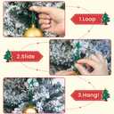 Christmas Ornament Hooks Green Tree Hanger - 20 PCS Reusable Silicone Clips, Cable Ties, Cord Organizers for Holiday Decorations Storage, Elastic Stretchable