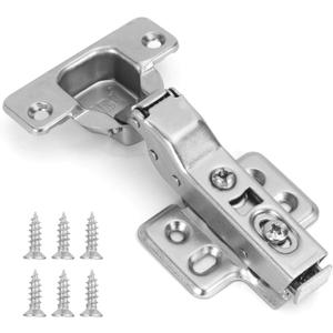 HBL' 50 Pack Soft Close Cabinet Hinges European Kitchen Cabinet Hinges for Frameless Cabinet Door, 35MM Cup Hinges, 110 Half Overlay, 3D Adjustable and Slow Close Hinges