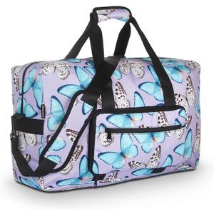 F.FETIVIN Weekender Bag Carry On Travel Duffle Medium Overnight Bag for Women(Butterfly) (A-Butterfly)