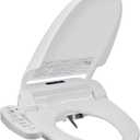 Bidet Toilet Seat Electric Warm Water Bidet with Warm Air Drying, Heated Seat Bidets with Self-cleaning Nozzle Temperature Adjustable White (Round)