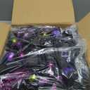 Halloween Wreath for Front Door 26" Tinsel Black Witch Wreath with Hat Legs and Purple Pumpkin for Fall Autumn Indoor Window Door Thanksgiving Halloween Decorations